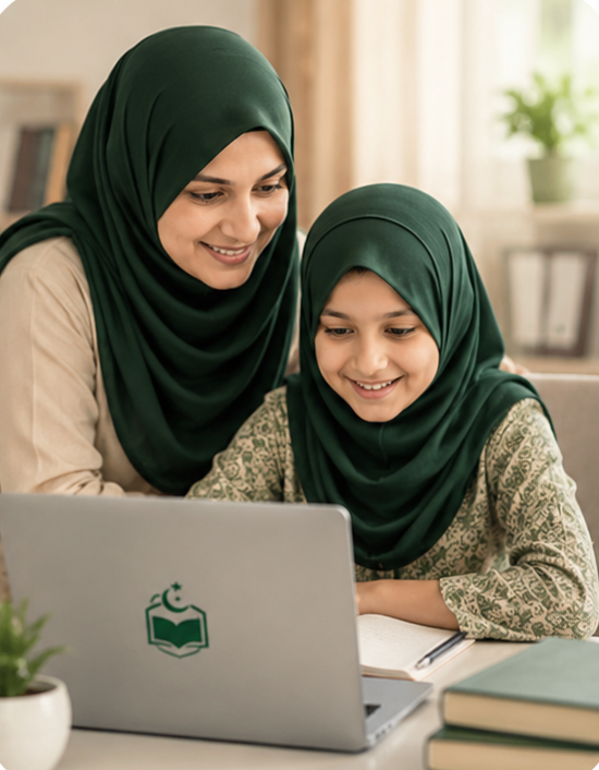 A smiling student reading a book
